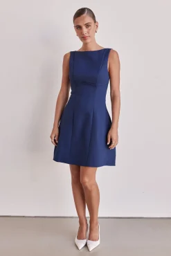 Lia Mini Dress (Navy)