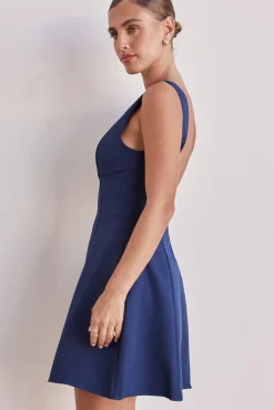 Lia Mini Dress (Navy)