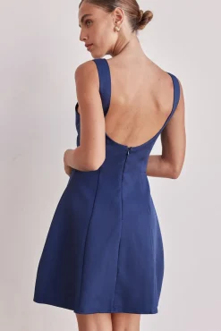 Lia Mini Dress (Navy)