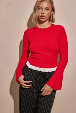 Margo Knit Top (Red)