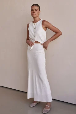 Petra Maxi Skirt (White)