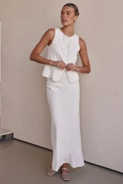 Petra Maxi Skirt (White)