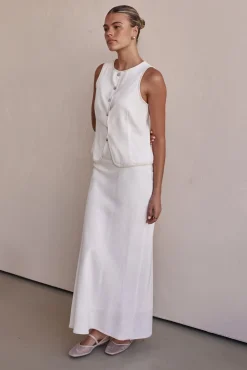Petra Maxi Skirt (White)