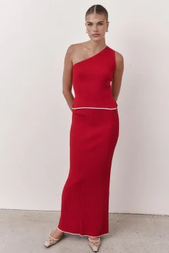 Porta Knit Skirt (Wine)