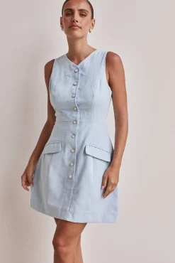 Rita Mini Dress (Blue)