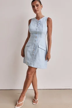 Rita Mini Dress (Blue)
