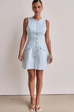 Rita Mini Dress (Blue)