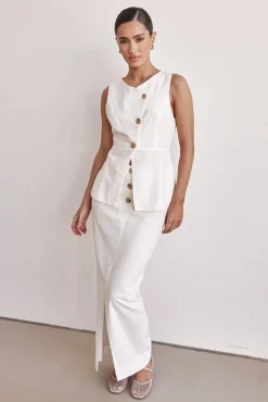 Robyn Maxi Skirt (White)