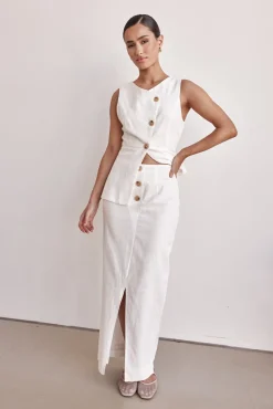 Robyn Maxi Skirt (White)