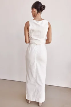 Robyn Maxi Skirt (White)