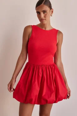 Rosamund Mini Dress (Red)