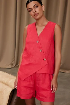 Sofia Vest (Red)