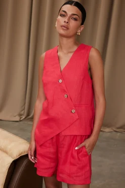 Sofia Vest (Red)