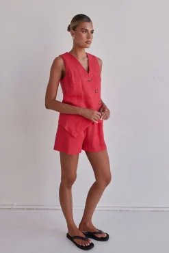 Sofia Vest (Red)