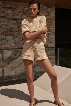 Sunset Hills Knit Shorts (Beige)