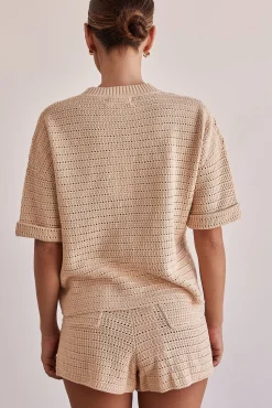 Sunset Hills Knit Shorts (Beige)