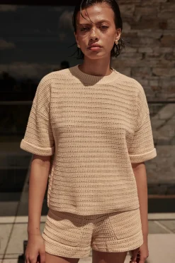 Sunset Hills Knit Top (Beige)