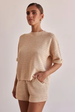 Sunset Hills Knit Top (Beige)