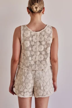 Ulysses Crochet Shorts (Beige)