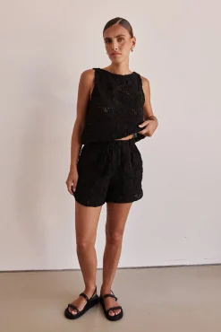 Ulysses Crochet Shorts (Black)