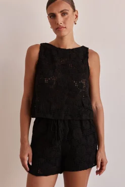 Ulysses Crochet Shorts (Black)