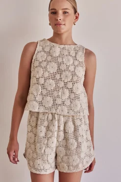 Ulysses Crochet Top (Beige)