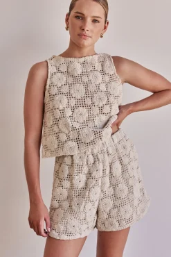 Ulysses Crochet Top (Beige)