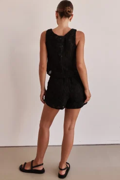 Ulysses Crochet Top (Black)