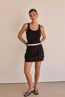 Verity Mini Skirt (Black)
