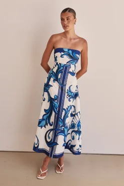 Zayna Midi Dress (Blue)