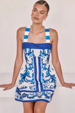 Zayna Mini Dress (Blue)