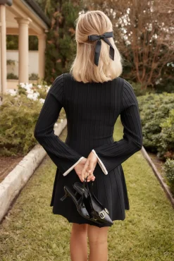 Zeno Knit Mini Dress (Black)