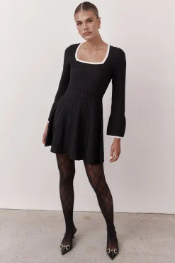 Zeno Knit Mini Dress (Black)